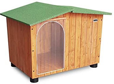 ORIGINAL LEGNO Hundehütten Hundehaus Hundehöhle Aus Massiv Holz Echtholz Geshenk THERMOVORHANG Made in Italy Mod. Oasi C - Setter 93x71xH68