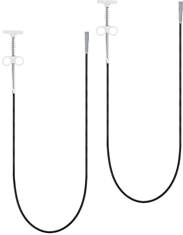 sourcing map 2pcs Flexible Grabber Claw Pick Up Tool 35 4 Claws Stainless Steel Sewer Cleaning Hook Unclog Sink Sewer Hair Drain Cleaner Tool Sink Unclogger for Toilet Bathtub Sewer White