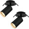 BOYIR 2x GU10 Lámpara de Techo Negra, Focos LED Interior Techo Orientables y Giratorios, Lámpara de techo con anillo frontal extraíble para Salon, Dormitorio, Pasillo, Comedor, Sin Bombilla