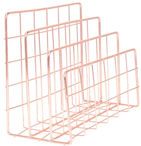 Uonlytech Postlagerregal Ordnersortierer Metall 3 Fächer Zeitschriftenhalter Aktenordner Postsortierer Schreibtisch Organizer für Büro und Zuhause Bücherregal Aufbewahrungsregal