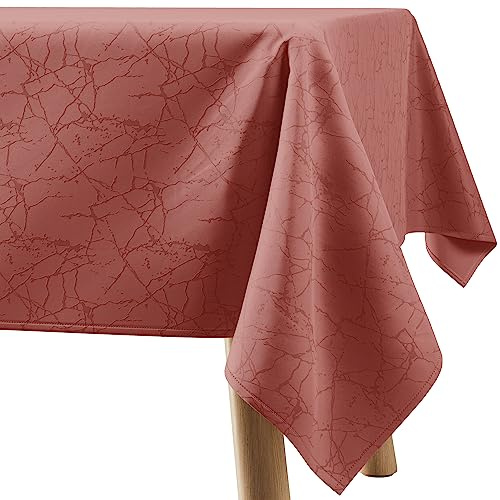 Filumi Tischdecke 140x180 cm Altrosa Abwaschbar Für Indoor Outdoor Marmormuster Manil