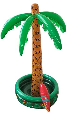 Toyvian Refroidisseur Gonflable De 1,8 m en Forme De Palmier pour Piscine, Bouteille De Vin Et Boisson, Jouet Aquatique Facile à Utiliser Et Ranger