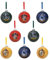 SD TOYS Bolas Árbol de Navidad Harry Potter, Diseño Casas Hogwarts, Gryffindor, Hufflepuff, Ravenclaw y Slytherin, Ø 6 cm 8 Unidades