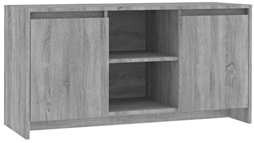 QZZCED Meuble TV - Meuble TV - Meuble TV - Gris chêne Sonoma - 102 x 37,5 x 52,5 cm - Matériau du bois pour salon, chambre à coucher - Appareil de divertissement