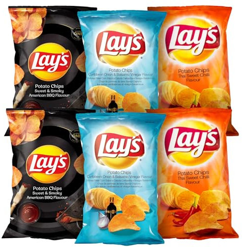 Lays Crisps Large Bag Variety | Pack of 6