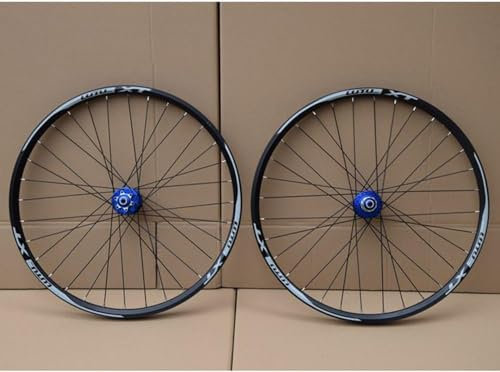 NBTRXWAFR Fahrrad Laufräder 24'' 26'' 27.5'' 29'' MTB Laufradsatz Scheibenbremse Schnellspanner Mountainbikes Vorne Hinten Felgen Lagernaben 8 9 10 Gang,Blau,26inch