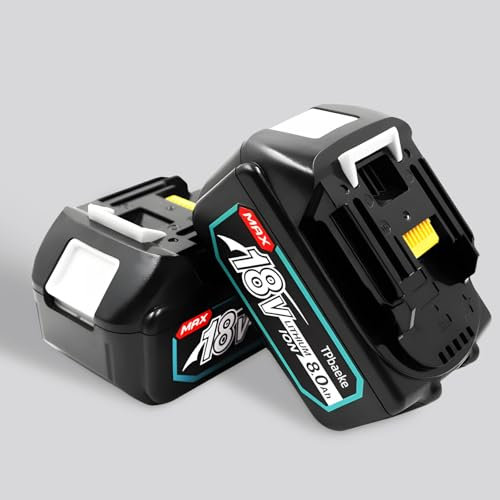 Confezione da 2 Batterie di Ricambio da 8000 Mah,Batterie di Ricambio da 8,0 Ah 18 V,Per Batteria Makita Bl1860b 194204-5 194205-3 194309-1 194230-4 Bl1815 Bl1830 Bl1840 Bl1850 Bl1860 Lxt400