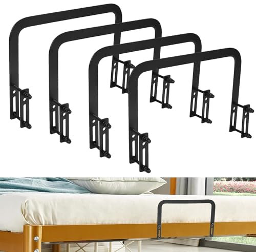4 Stück Matratzenbügel, Rutschfester Matratzen-Halter, Verstellbarer Matratzenstabilisatoren, Verhindern des Verrutschens der Matratze, für Massive Bettpaneele Tatami Schwebebetten Flush-Betten