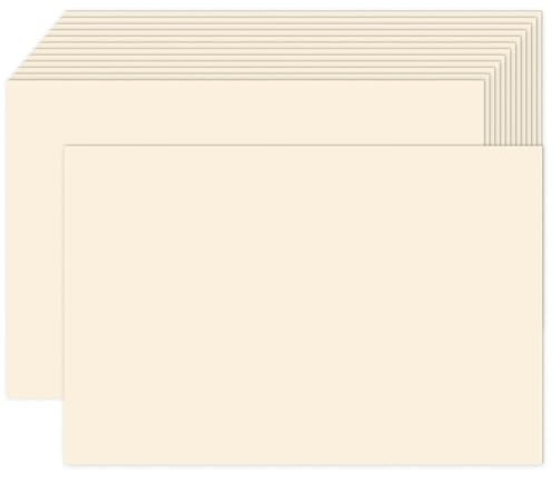 Goefun Karteikarten, unliniert, 10 x 15 cm, elfenbeinfarben, 36,3 kg, schwerer, cremefarbener Karton, unliniert, für Einladungen, Postkarten, Fotopapier, Rezeptkarten, 100 Stück