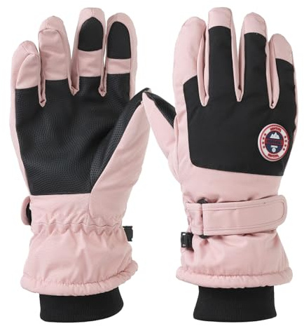 PATIKIL Gants d'hiver imperméables pour le ski, la neige, les écrans tactiles, le ski et le travail pour femme