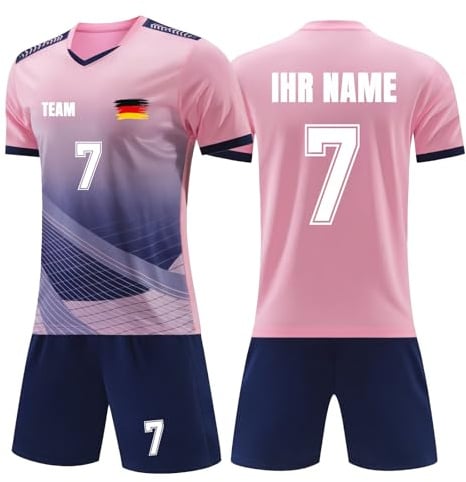 Generisch Fussball Trikot mit Namen Nummer Logo, Trikot Selber Gestalten Kinder Erwachsene
