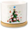 Jewelora Pot de Fleurs en Céramique Personnalisée - Cadeau de Noël Succulente Intérieur Extérieur (5 Name)