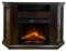 MADISON Elektro Eckkamin 126x78xH83 cm mit Flammeneffekt Nussbaum