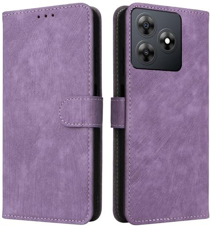 XINNI Cover per Oscal Flat 2/Blackview Wave 8 (8C) Custodia, RFID Protection Flip Magnetica Pelle PU/TPU Portafoglio, Viola