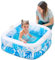 SLOOSH Quadrat Planschbecken für Kinder, 81 x 81 x 22 cm Schwimmbecken für Kinder, Planschbecken Baby für Schwimmpartys, tragbares Wasserspielzeug für drinnen und draußen (Blau)
