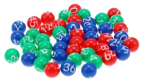 Garneck 49pcs Numbered Bingo Balls 1-90 Mini Raffle Balls for Game Night - Assorted Colors for Bingo Cage and Games for Parties and Family Gatherings