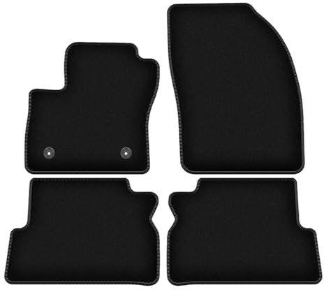 Wielganizator Velours Fußmatten passend für Ford Grand C-MAX (2011-2015) | Qualität: Basic - Genaue Passform, rutschfeste Untregrund 4-teilig - Schwarz