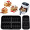 Griwuut Air Fryer Silicone Waffle Moulds, Air Fryer Accessories, Pack of 2 Silicone Waffle Insert for Philips Dual Basket Airfryer NA350 Tefal EY9018