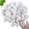 OUTALIZ Galets, Galets de Jardin, Pierres Décoratives pour Plantes, Pierres de Rivière L'artisanat, pour L'aménagement Paysager, Maison, Décoration de Jardin, Projets Artistiques 2-4 cm, 1 kg(Blanc)
