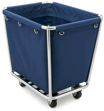Carrello portabiancheria conico professionale in acciaio inossidabile – Modello smontabile – Ruote girevoli – Dimensioni 900 x 650 x 850 mm