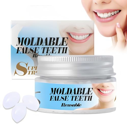 YOFDAL 1 Boîte de Kit de Réparation Dentaire Provisoire 30g– Pansement & Ciment Dentaire, Dentier Provisoire, Fixation Temporaire pour Dentier et Fausse Dent Naturelle à Poser, Moulable