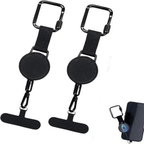 Opdestn Handysicherung Outdoor Ausziehbar, Handy Diebstahlschutz Band, Handy Sicherung For Wandern, Einziehbarer Telefonhalter mit Kassabinator für Skifahren, Radfahren, Klettern
