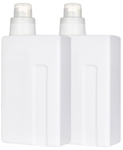 Toyvian Lot de 2 Flacons Rechargeables en Pe de 1000ml pour Lessive Liquide, Bouteilles Portables Réutilisables Maison et L'hôtel