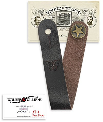 Walker & Williams AT-1 BRN Brown Acoustic Guitar Strap Button Headstock Adaptor