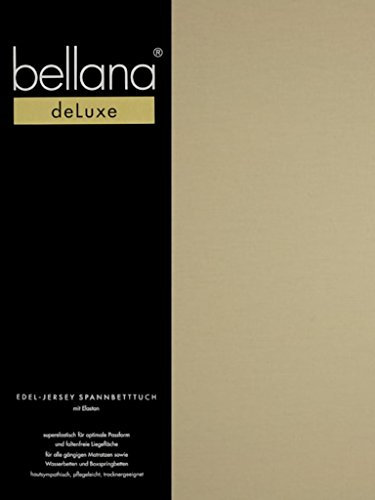 bellana® Deluxe Spannbetttuch für Wasserbetten und Boxspringbetten, 90-120 x 200-220 cm, Creme