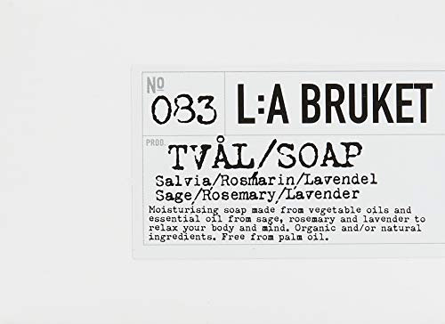 L:a Bruket No.83 Rope Soap Sage / Rosemary / Lavender, 1er Pack (1 x 240 g)