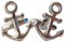 2er Set Manschettenknöpfe Anzug Schmuck für Herren | Motiv Anker | Aus Edelstahl, silberfarben | Inklusive Geschenkbox