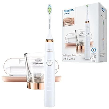 Philips Sonicare DiamondClean Elektrische Zahnbürste mit Schalltechnologie HX9312/04, rose-gold