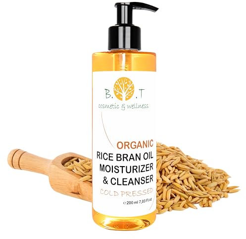 Ceramide-Tiefenreinigungsöl Pflanzliche Reisceramiden Hautfeuchtigkeitscreme Wasserfester Make-up-Entferner Haaröl Anti-Dehnungsstreifen-Behandlung 100% Natürlich 200 ml Reis-Öl Reinigungsöl