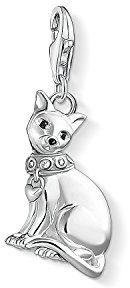Thomas Sabo Damen Charm-Anhänger Siamkatze Charm Club 925 Sterling Silber 1511-041-25