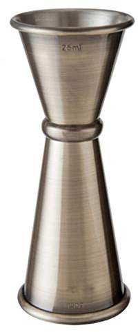 Beaumont Antique Brass Jigger - 25ml & 50ml Jigger, Vintage Inspired Barware, Brass Barware
