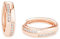 Amor Creolen 925 Sterling Silber Damen Ohrschmuck, mit Zirkonia synth., 1,5 cm, Roséfarben, Kommt in Schmuck Geschenk Box, 2022065