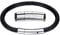 PROSTEEL Leather Bracelet Men's Braided Rope Hand Chain 5mm Wax Cord with Clasp Stainless Steel Fashion Jewelry Black