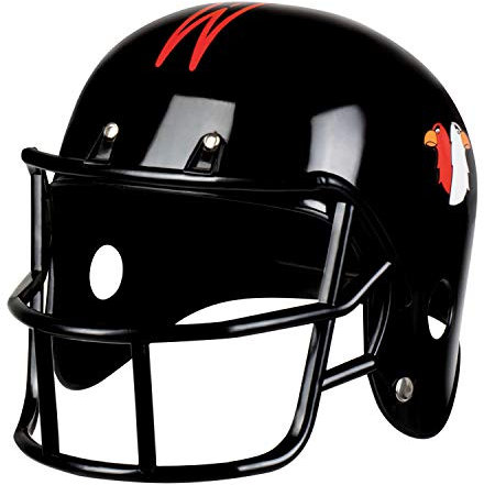 NET TOYS American Football Helm für Erwachsene - Schwarz - Sportliches Herren-Kostüm-Zubehör Sportler Schutzhelm - Perfekt geeignet für Fasching & Mottoparty