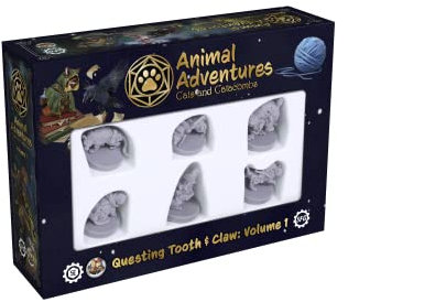 Steamforged Games Animal Adventures: Cats and Catacombs Questing Tooth and Claw Roleplaying Miniatures 5E Compatible Volume 1