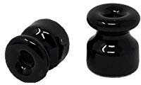 6 aisladores de porcelana para cables trenzados.