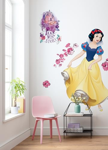 Disney selbstklebende und konturgeschnittene Vlies Fototapete von Komar - Snowwhite XXL - Größe: 127 x 200 cm - Wandtattoo, Kinderzimmer, Mädchen, Prinzessin, Lebensgross