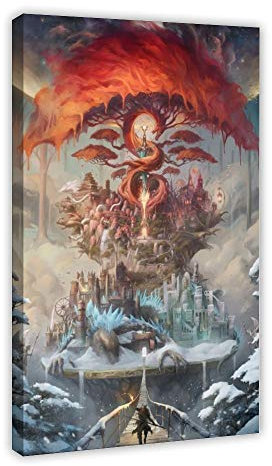 weqwe Game Bloodborne 14 Leinwand-Poster, Schlafzimmerdekoration, Sport-Landschaft, Bürozimmer, Dekoration, Geschenk, 30 x 45 cm, Rahmen-style1