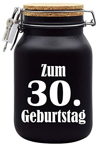 Spardose Zum 30. Geburtstag Geld Geschenk Idee Schwarz XL