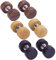 3 Paires Boucles D'Oreilles Haltères Ensemble de Boucles D'Oreilles en Bois Faux Plugs Fake Tunnel Boucles D'Oreilles en Bois Rondes Fake Wood Plug - Boucles D'Oreilles Bio Homme & Femme, Bois