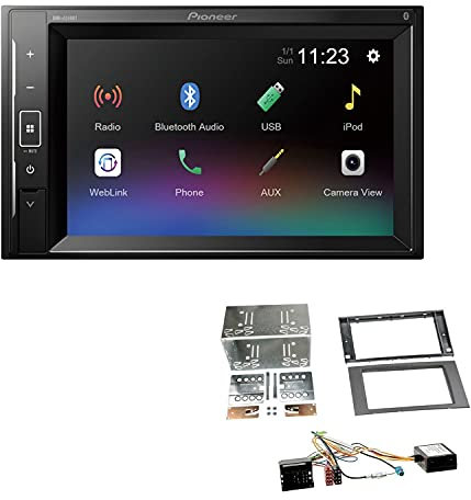 Pioneer DMH-A240BT 2-DIN Autoradio Bluetooth USB passend für Ford Transit 2006-2013 anthrazit inkl. Canbus mit Canbus