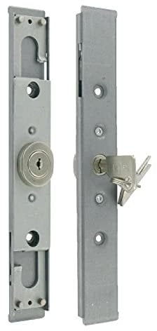 Serrure à cylindre de sécurité pour volets roulants finition blanc pour lame 7 à 9 mm d'épaisseur