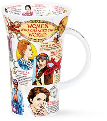 GL-WWCW-XX Mug en porcelaine anglaise avec inscription « Women Who Changed The World » 0,6 l