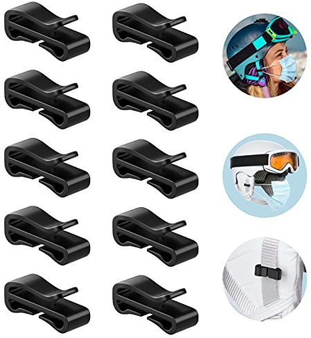 【Schnelle Installation】 5 Paar Maskenhalter Skihelm, Ubephant Maskenhalter Fahrradhelm Maskenhalter Skaterhelm, Anti-Tropfen.Skihelm Maskenhalterung
