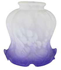 Verre de rechange abat-jour pour applique abat-jour et lustres blanc violet bleu Made in Italy