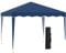 Outsunny Faltpavillon Pavillon 3 x 3 m Gartenpavillon faltbar Partyzelt höhenverstellbar Gartenzelt mit Transporttasche UV-Schutz Stahl Oxford Blau